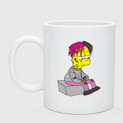 Кружка керамическая Bart: Lil Peep, цвет: белый