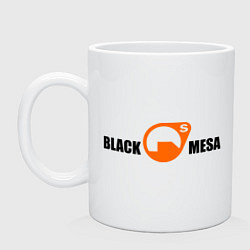 Кружка керамическая Black Mesa: Logo, цвет: белый