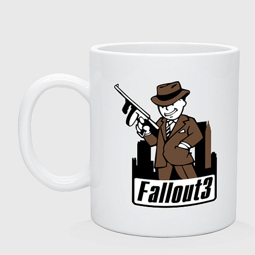 Кружка Fallout Man with gun / Белый – фото 1