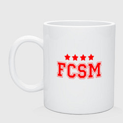 Кружка керамическая FCSM Club, цвет: белый