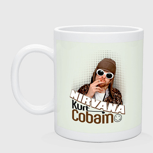 Кружка Kurt Cobain in glasses / Фосфор – фото 1