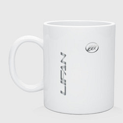 Кружка керамическая Lifan с лого, цвет: белый