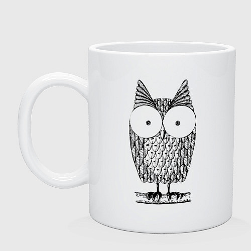 Кружка Owl grafic / Белый – фото 1