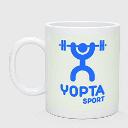 Кружка керамическая Yopta Sport, цвет: фосфор