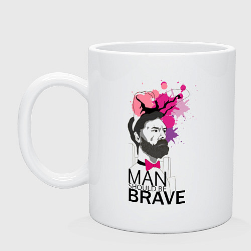 Кружка Man should be brave / Белый – фото 1