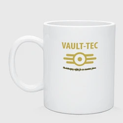 Кружка керамическая Vault Tec, цвет: белый