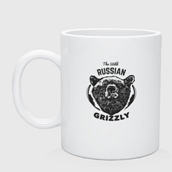 Кружка керамическая Russian Grizzly, цвет: белый