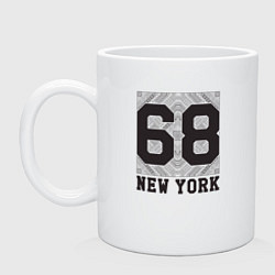 Кружка керамическая New York 68, цвет: белый