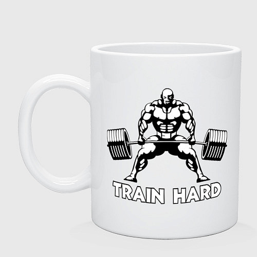 Кружка Train hard тренируйся усердно / Белый – фото 1