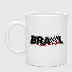 Кружка керамическая WWE Brawl, цвет: белый