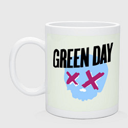 Кружка керамическая Green Day: Dead Skull, цвет: фосфор