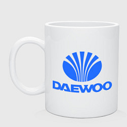 Кружка керамическая Logo daewoo, цвет: белый