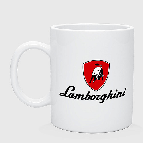 Кружка Logo lamborghini / Белый – фото 1