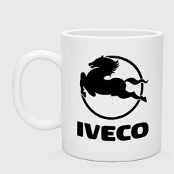 Кружка керамическая Iveco, цвет: белый