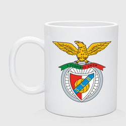 Кружка керамическая Benfica FC, цвет: белый