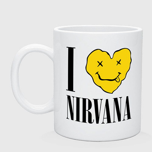 Кружка I love Nirvana / Белый – фото 1
