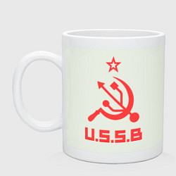 Кружка керамическая USSB, цвет: фосфор