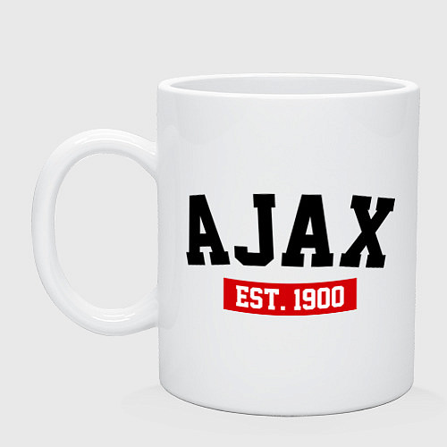 Кружка FC Ajax Est. 1900 / Белый – фото 1