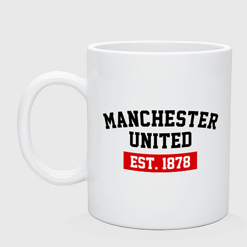 Кружка FC Manchester United Est. 1878 / Белый – фото 1
