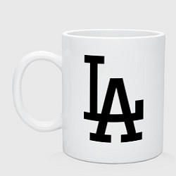 Кружка керамическая LA: Los Angeles, цвет: белый