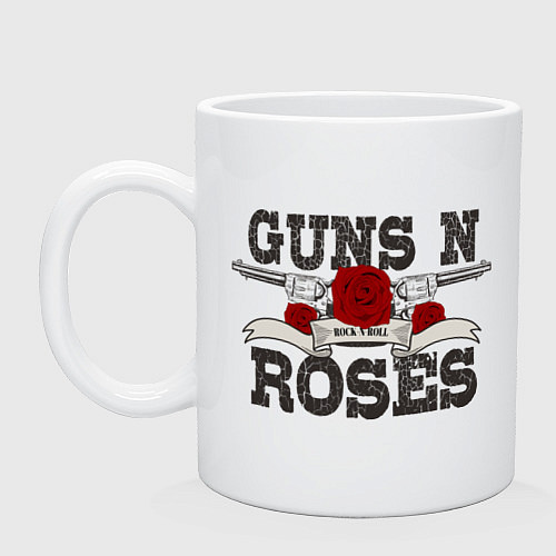 Кружка Guns n Roses: rock'n'roll / Белый – фото 1