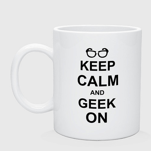 Кружка Кeep calm and geek on / Белый – фото 1