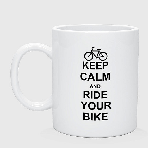 Кружка Keep Calm & Ride Your Bike / Белый – фото 1