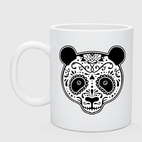 Кружка Панда c узорами / Белый – фото 1