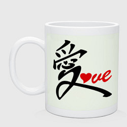 Кружка керамическая Китайский символ любви (love), цвет: фосфор