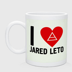 Кружка керамическая I love Jared Leto, цвет: фосфор