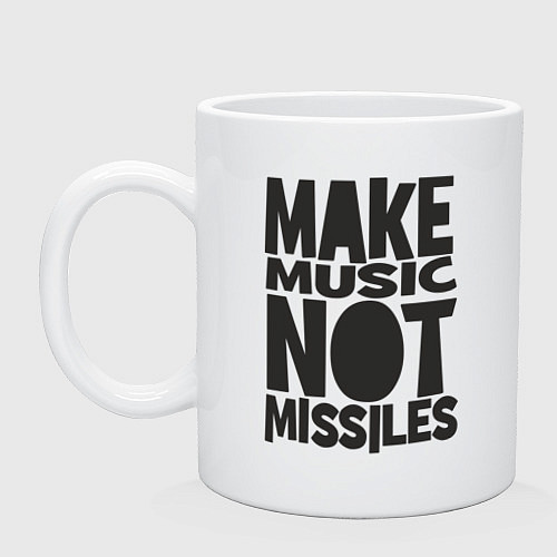 Кружка Make Music Not Missiles / Белый – фото 1