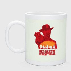 Кружка керамическая Red Dead Redemption 2, цвет: фосфор