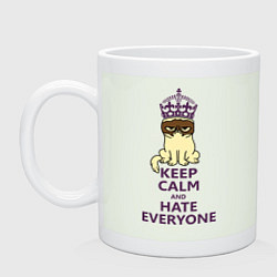 Кружка керамическая Keep Calm & Hate Everyone, цвет: фосфор