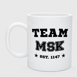 Кружка керамическая Team MSK est. 1147, цвет: белый