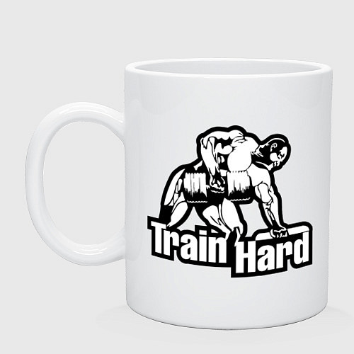Кружка Train Hard / Белый – фото 1