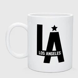 Кружка керамическая Los Angeles Star, цвет: белый