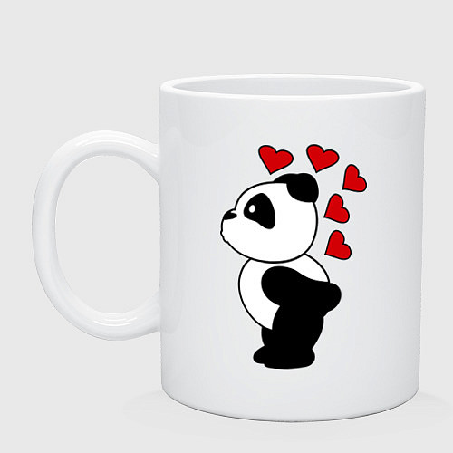 Кружка Поцелуй панды: для него / Белый – фото 1
