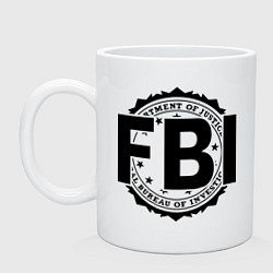 Кружка керамическая FBI Agency, цвет: белый