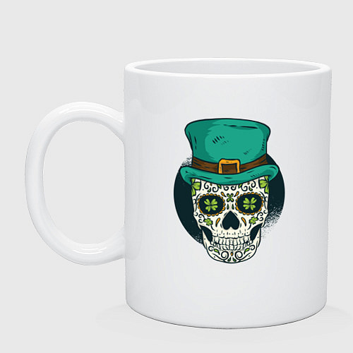 Кружка Череп Святого Патрика / Белый – фото 1
