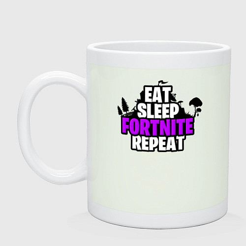 Кружка Eat, Sleep, Fortnite, Repeat / Фосфор – фото 1