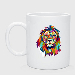 Кружка керамическая Lion Art, цвет: белый