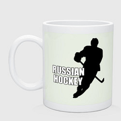 Кружка керамическая Russian Red Hockey, цвет: фосфор