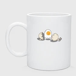 Кружка керамическая Egg Soul, цвет: белый