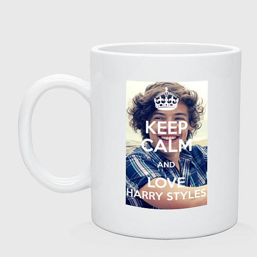 Кружка Keep Calm & Love Harry Styles / Белый – фото 1