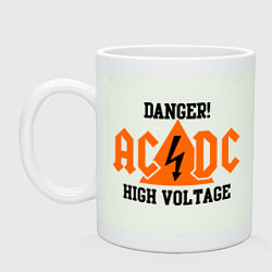 Кружка керамическая AC/DC: High Voltage, цвет: фосфор