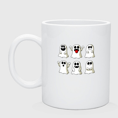 Кружка Funny ghosts - halloween / Белый – фото 1