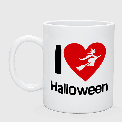 Кружка I love halloween (Я люблю хэллоуин) / Белый – фото 1