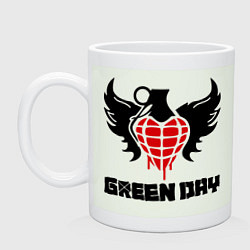 Кружка керамическая Green Day: Wings, цвет: фосфор