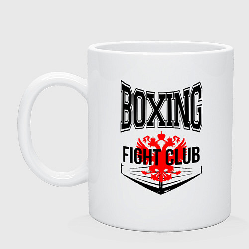 Кружка Boxing fight club Russia / Белый – фото 1