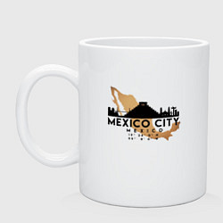 Кружка керамическая Мехико Мексика, цвет: белый